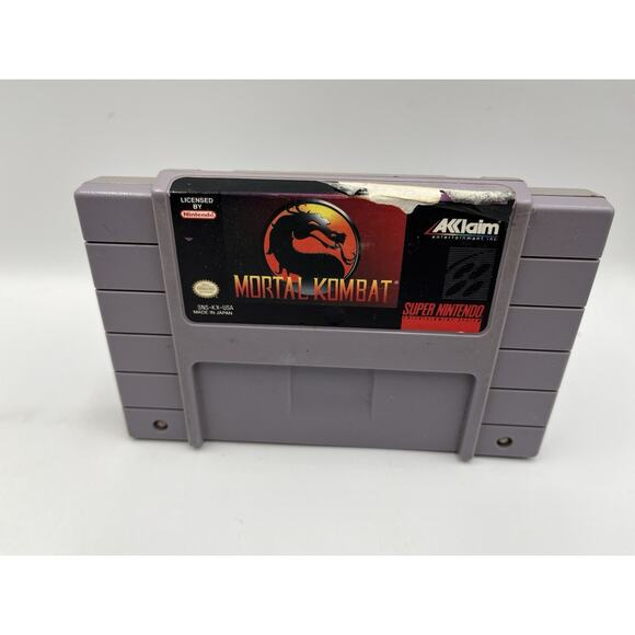 Mortal Kombat SNES Super Nintendo Authentic Tested Working - Picture 1 of 5